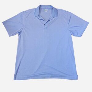 Izod Mens Blue Button up Collar Gulf shirt Size Large